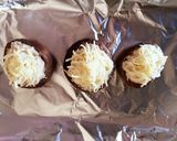 新タマネギと明太ツナマヨの椎茸チーズ焼き作り方4写真