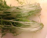 簡単美味☆干しえびと水菜の胡麻サラダ作り方1写真