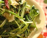春◎山菜と湯葉のアンチョビクリーム炒め作り方7写真