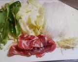 豚肉&春雨野菜の味噌炒め～♪作り方1写真