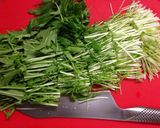 鯖缶で水菜と鯖のサラダ作り方1写真