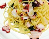 残りタコで簡単ランチ！タコと大葉のパスタ作り方8写真