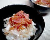5分でもう１品！新玉のベーコンおかか和え作り方4写真