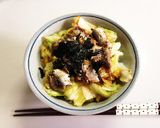 お昼に♩春キャベツとオイルサーディンの丼作り方11写真