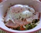 ✿朝ごはんに✿すぐできる！ハムエッグ丼作り方9写真