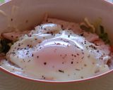 ✿朝ごはんに✿すぐできる！ハムエッグ丼作り方11写真