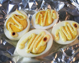 簡単！お弁当に☆ゆで卵のマヨ焼き作り方2写真