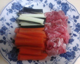簡単すぎる人参と茄子の豚肉巻き甘酢餡かけ作り方1写真
