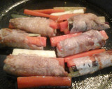 簡単すぎる人参と茄子の豚肉巻き甘酢餡かけ作り方5写真