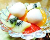 甘納豆隠し玉ありor無しフルーツ白玉。作り方5写真