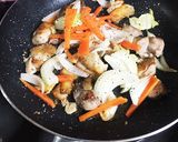 同時にできる鶏肉ソテーと温野菜作り方2写真