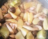 鶏肉とじゃが芋と葱ときのこのほっこり飯♪作り方9写真