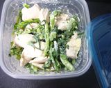 鶏肉と春菊の柚子胡椒マヨネーズ和え作り方2写真