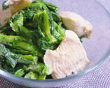 鶏肉と春菊の柚子胡椒マヨネーズ和え作り方3写真
