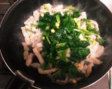 豚肉とほうれん草のWオイスター炒め作り方3写真
