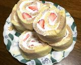 オシャレなストライプ柄イチゴロールケーキ作り方25写真