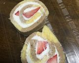 オシャレなストライプ柄イチゴロールケーキ作り方26写真
