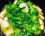 牡蠣と春野菜のアヒージョ作り方7写真