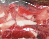 簡単豚肉こんにゃく小松菜すき焼き風炒め煮作り方1写真