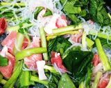 簡単豚肉こんにゃく小松菜すき焼き風炒め煮作り方4写真