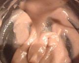 不評…苺ミルクの水饅頭風＊抹茶練乳がけ作り方8写真