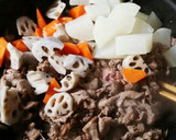 短時間で♪牛肉と根菜のさっと煮♪作り方6写真