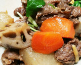 短時間で♪牛肉と根菜のさっと煮♪作り方10写真