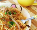 胡麻油香る♡梅とツナのえのきパスタ★作り方7写真