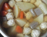 あっさり(＾＾)とり団子と野菜の煮物♪作り方7写真