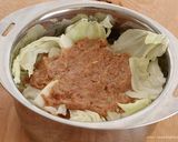 キャベツと挽肉の重ね煮コーンカレー風味作り方2写真