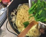 菜の花とアサリの味噌バターパスタ作り方9写真