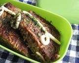 混ぜて焼くだけ☆焼きそばバーグ弁当作り方5写真