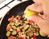 茄子と鳥ひき肉炒め★バジル＆ライム風味作り方8写真