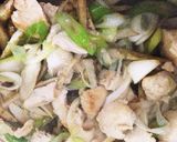 鶏ごぼうの和風クリームパスタ作り方6写真