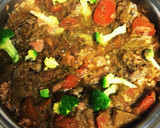 残り物で超簡単！カレーハンバーグドリア♡作り方3写真