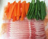 ぶた肉まきまき♪お弁当にも彩りきれいに作り方1写真