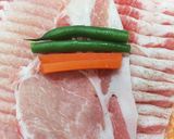 ぶた肉まきまき♪お弁当にも彩りきれいに作り方3写真