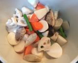 俺流！冷凍根菜と鶏ムネ肉で簡単筑前煮作り方5写真
