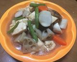 俺流！冷凍根菜と鶏ムネ肉で簡単筑前煮作り方9写真