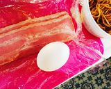ベーコンオム焼きそば作り方2写真