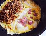 ベーコンオム焼きそば作り方5写真