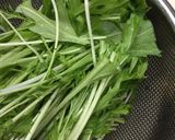 1人分・玉子入り水菜の炒め煮作り方1写真