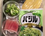 糖質制限パスタ！アスパラのバジルパスタ作り方1写真