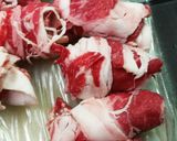 牛薄切り肉×ミンチロールスチーキ◆焼肉味作り方4写真