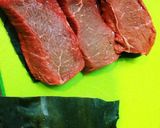 昆布〆で熟成☆牛肉のたたき作り方3写真