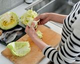 春キャベツとイカの醤油炒め作り方2写真