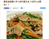 豚バラとにらモヤシのとろみ炒め♪作り方8写真