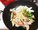 大好評！ちくわとネギのニンニクバター炒め作り方3写真