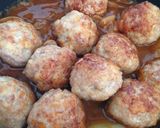 麩わ♡チーズinミートボールのデミ煮作り方5写真