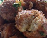 麩わ♡チーズinミートボールのデミ煮作り方7写真